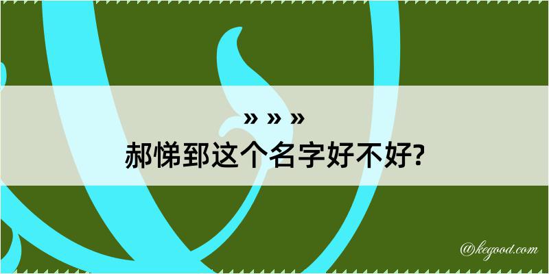 郝悌郅这个名字好不好?