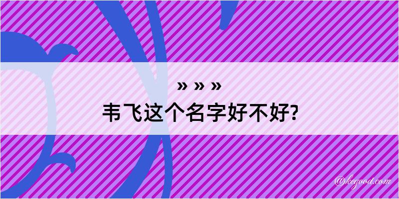 韦飞这个名字好不好?