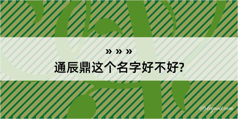 通辰鼎这个名字好不好?