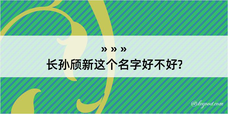 长孙颀新这个名字好不好?