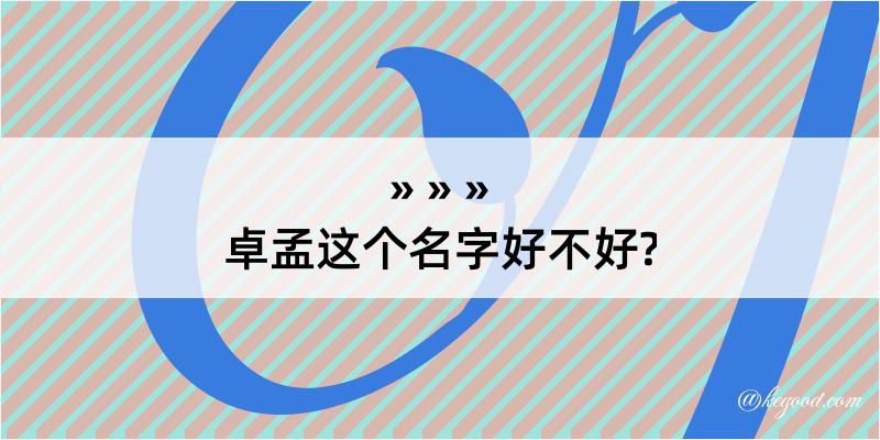 卓孟这个名字好不好?