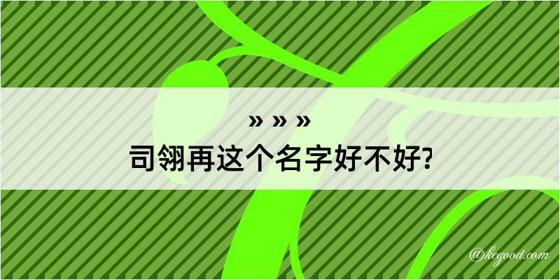 司翎再这个名字好不好?