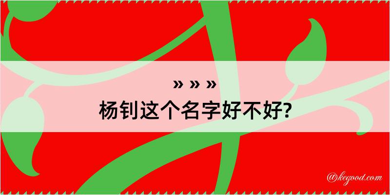 杨钊这个名字好不好?