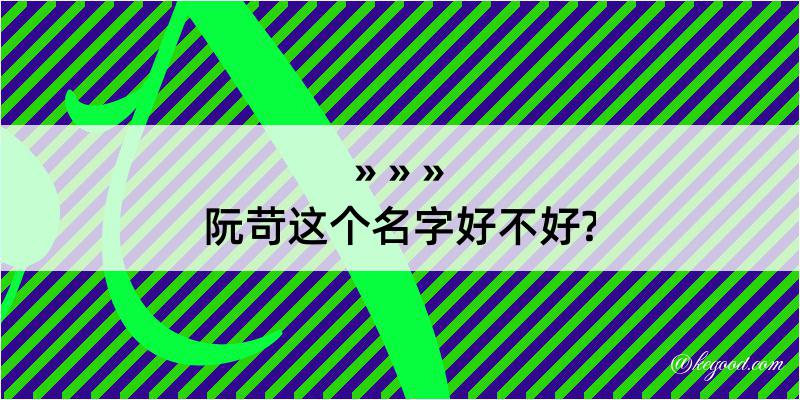 阮苛这个名字好不好?