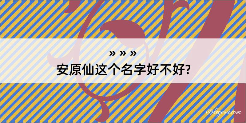 安原仙这个名字好不好?