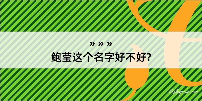 鲍莹这个名字好不好?