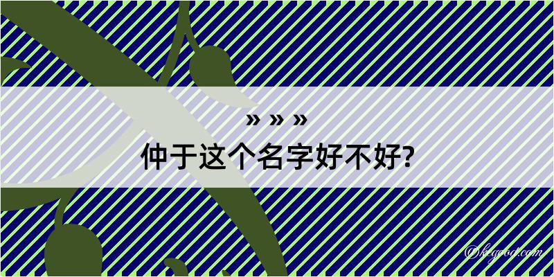 仲于这个名字好不好?