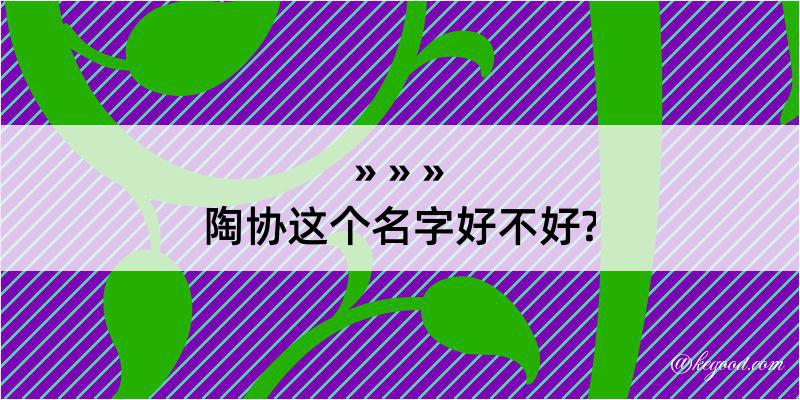 陶协这个名字好不好?