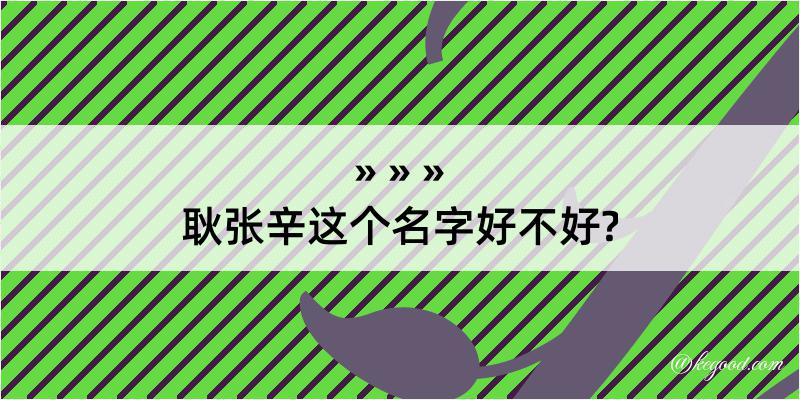 耿张辛这个名字好不好?