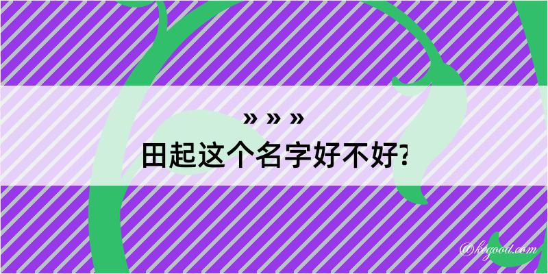 田起这个名字好不好?