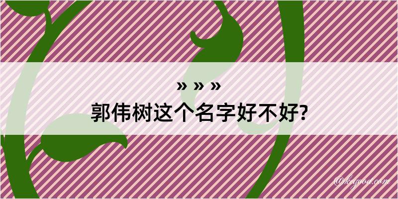 郭伟树这个名字好不好?