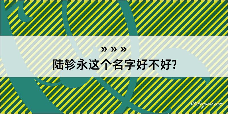 陆轸永这个名字好不好?