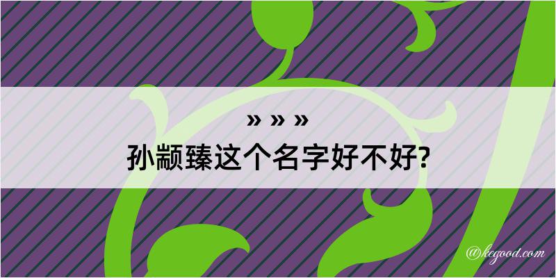 孙颛臻这个名字好不好?