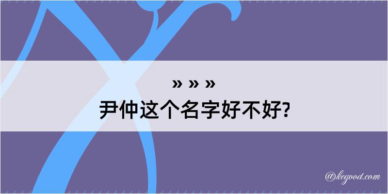 尹仲这个名字好不好?