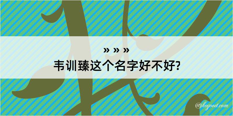 韦训臻这个名字好不好?