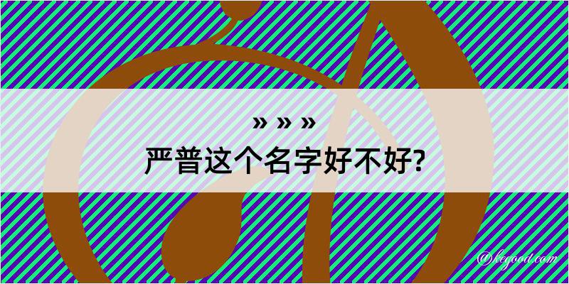 严普这个名字好不好?