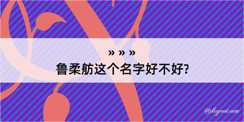 鲁柔舫这个名字好不好?