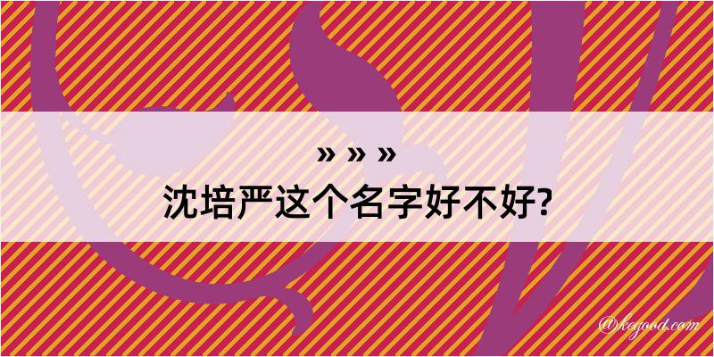 沈培严这个名字好不好?