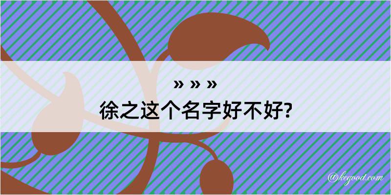 徐之这个名字好不好?