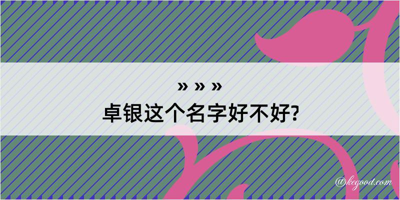 卓银这个名字好不好?