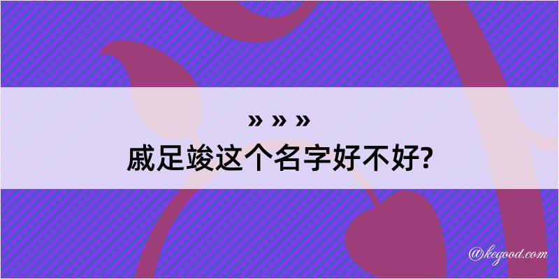 戚足竣这个名字好不好?