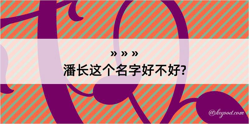 潘长这个名字好不好?