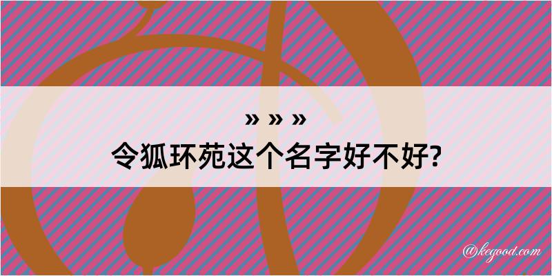 令狐环苑这个名字好不好?