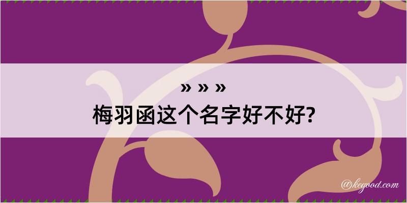 梅羽函这个名字好不好?