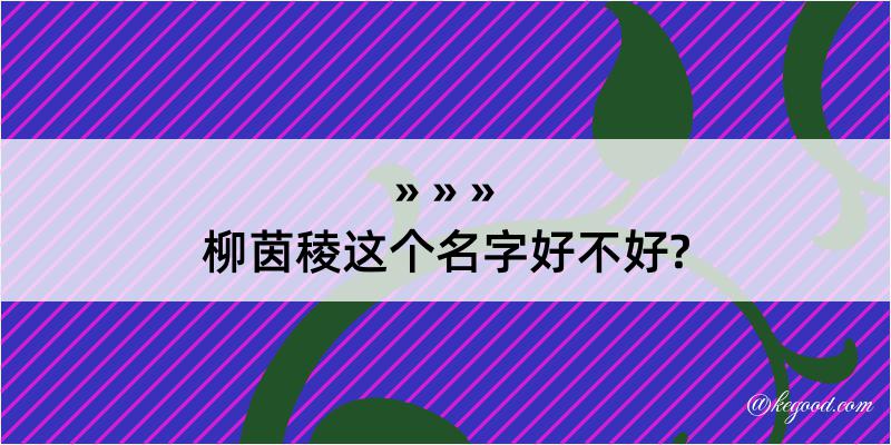 柳茵稜这个名字好不好?