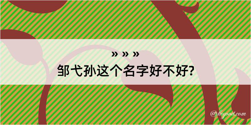 邹弋孙这个名字好不好?