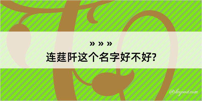 连莛阡这个名字好不好?