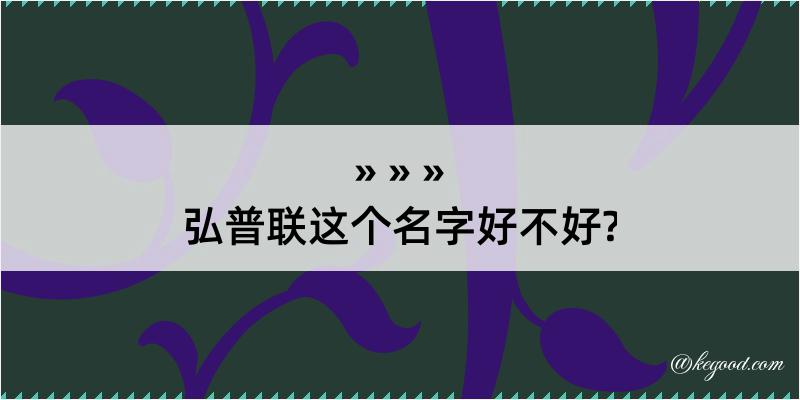 弘普联这个名字好不好?