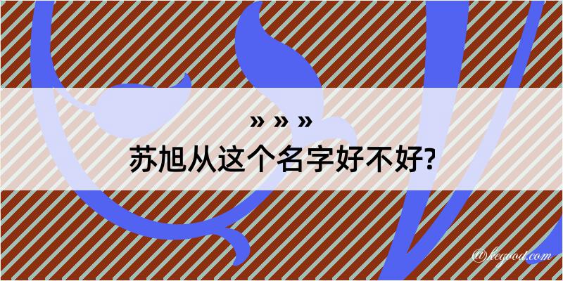 苏旭从这个名字好不好?