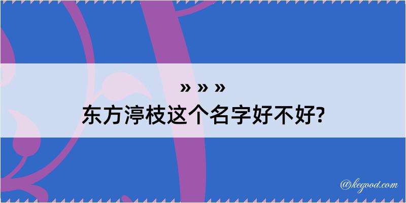 东方渟枝这个名字好不好?