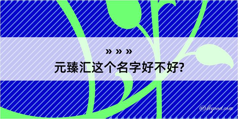 元臻汇这个名字好不好?