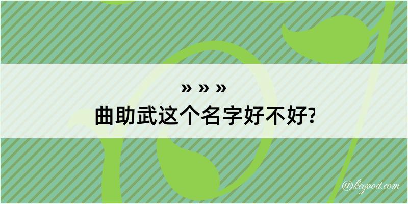 曲助武这个名字好不好?