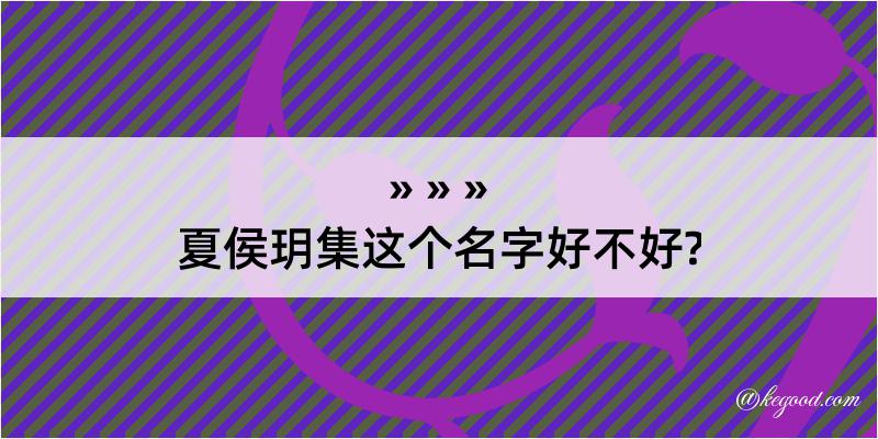 夏侯玥集这个名字好不好?