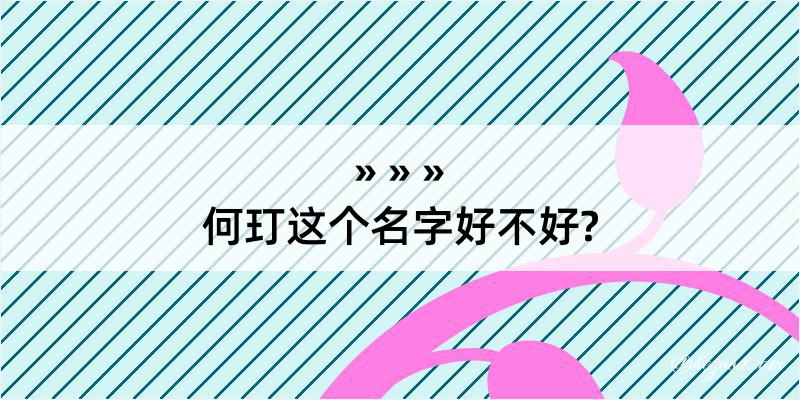 何玎这个名字好不好?