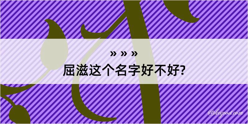 屈滋这个名字好不好?