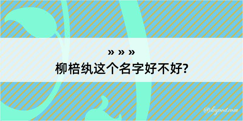 柳棓纨这个名字好不好?