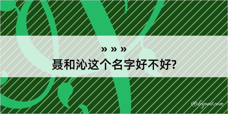 聂和沁这个名字好不好?