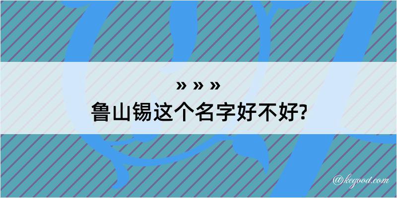 鲁山锡这个名字好不好?