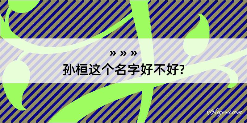 孙桓这个名字好不好?