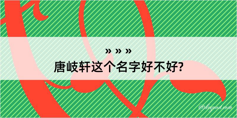 唐岐轩这个名字好不好?