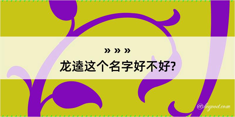 龙逵这个名字好不好?