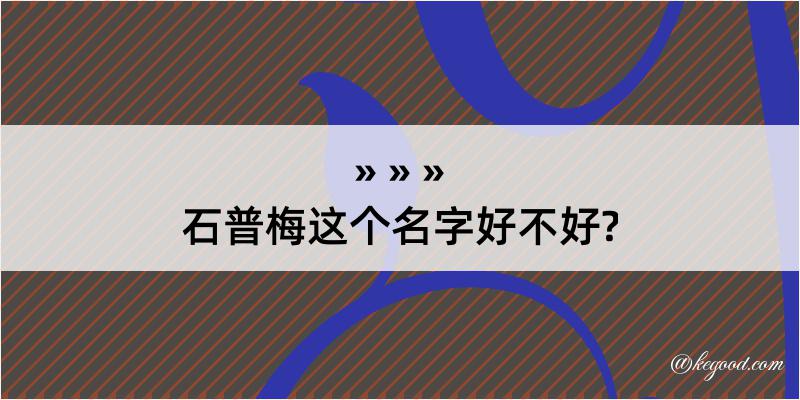 石普梅这个名字好不好?