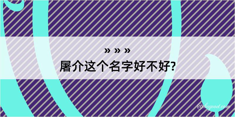 屠介这个名字好不好?