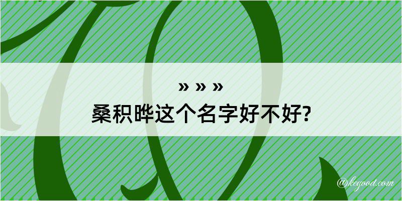 桑积晔这个名字好不好?