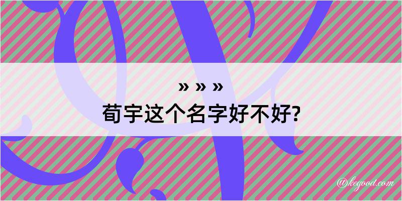 荀宇这个名字好不好?