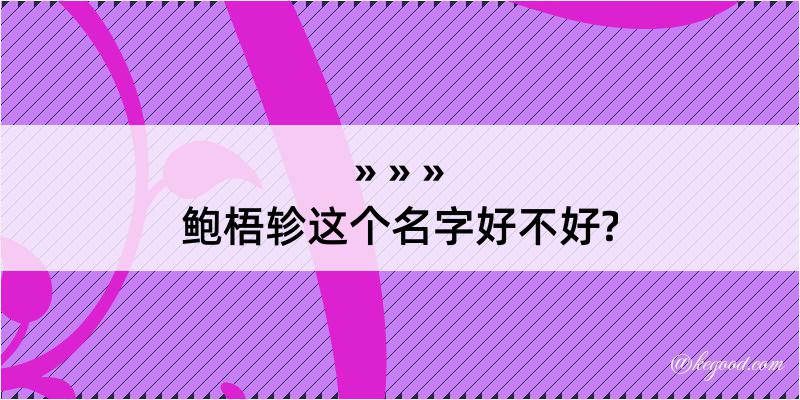 鲍梧轸这个名字好不好?